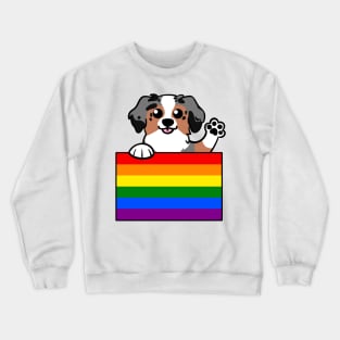 Love is Love Puppy - Blue Merle Aussie v2 Crewneck Sweatshirt